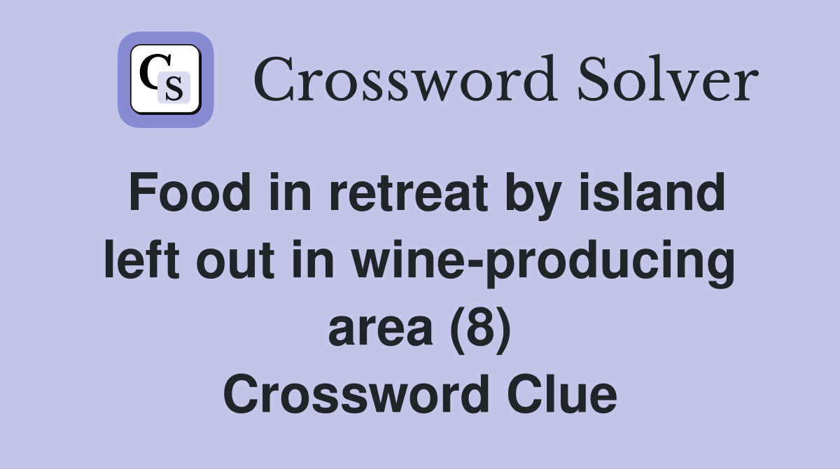 Food in retreat by island left out in wineproducing area (8